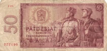 Csehszlovákia 1964. 50K (6x) T:III,III-
Czechoslovakia 1964. 50 Korun (6x) C:F,VG