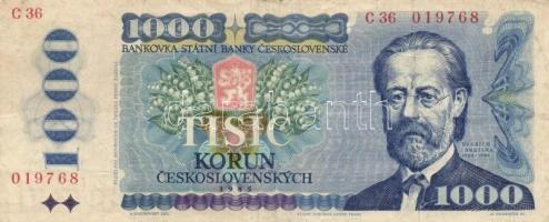 Csehszlovákia 1985. 1000K T:III Czechoslovakia 1985. 1000 Korun C:F