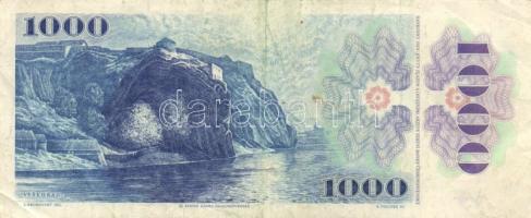 Csehszlovákia 1985. 1000K bélyeggel T:III
Czechoslovakia 1985. 1000 Korun with stamp C:F