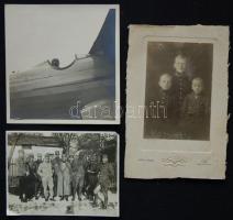 1916 3 db I. világháborús fotó repülősökről / WW. I. military pilots