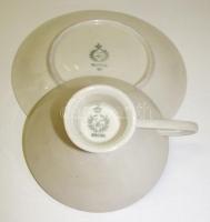 Gazdagon aranyozott német Bavaria porcelán teás csésze hozzávaló tányérral hibátlan állapotban 7cm