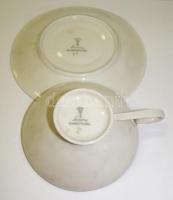 Aranyozott német Bavaria porcelán teás csésze hozzávaló tányérral hibátlan állapotban 7cm