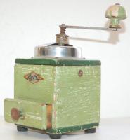 Aero régi festett fa kávédaráló kisebb javításra szorul / Vintage wooden coffee grinder needs some repair 18x10x10cm