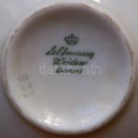3db klf német Bavaria porcelán teás csésze hozzávaló tányérral (apró lepattogzások)
