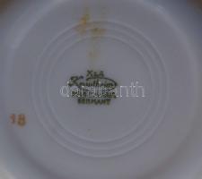 3db klf német Bavaria porcelán teás csésze hozzávaló tányérral (apró lepattogzások)