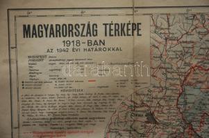 1942 Kogutowitz Károly Magyarország-térkép 70x45 cm