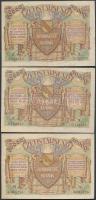 Német Birodalom/Weimari Köztársaság/Mannheim/Badische Bank 1923. 10.000M (3x)klf széria T:II- fo. Germany-Weimar Republic/Mannheim/Badische Bank 1923. 10.000 Mark (3x) different series C:VF spotted