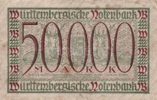 Német Birodalom/Weimari Köztársaság/Stuttgart 1923. 50.000M (2x) T:II-
Germany-Weimar Republic/Stutt...