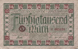 Német Birodalom/Weimari Köztársaság/Stuttgart 1923. 50.000M (2x) T:II-
Germany-Weimar Republic/Stutt...