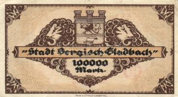 Német Birodalom/Weimari Köztársaság/Bergisch Gladbach/Bonn/Beuer 1923.7.20. 100.000M 1923.10.1. 100....