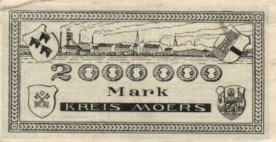 Német Birodalom/Weimari Köztársaság/Moers 1923.8.15. 2.000.000M (2x) + 1923.8.25. 1.000.000M T:I-,II...