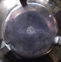 Ezüstözött jelzett art deco cukortartó bakelit fogantyúval és üvegbetéttel /
Silver plated Art Deco ...