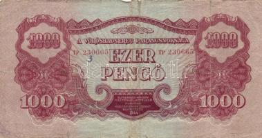 1944. "Vöröshadsereg Parancsnoksága" tétel, benne: 1P (2x) klf méretű hátlapi nyomat + 5P ...