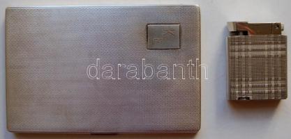 Monogramos Gamma benzines öngyújtó monogramos ezüstözött cigarettatárcával (ajándékozási bejegyzés) ...