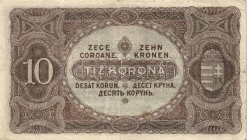 1902-1923. 1K (2xklf) + 2K (2x) + 10K + 100K + 1000K "NYOLC FILLÉR" felülbélyegzéssel + 10...