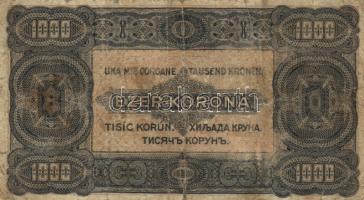 1902-1923. 1K (2xklf) + 2K (2x) + 10K + 100K + 1000K "NYOLC FILLÉR" felülbélyegzéssel + 10...