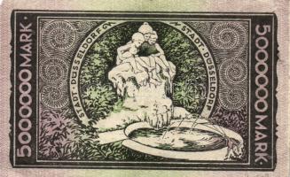 Német Birodalom/Weimari Köztársaság/Düsseldorf 1923.8.1. 500.000M + 1923.8.21. 5.000.000M T:II,II-
G...