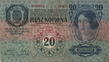 1912-1915. 10K (2x) + 20K (4x) + 50K (2x) + 100K (2x) két darab bankjegy kivételével mind román felü...