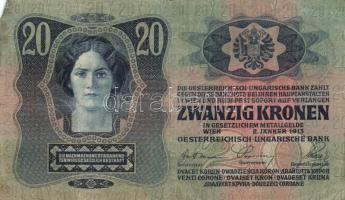 1912-1915. 10K (2x) + 20K (4x) + 50K (2x) + 100K (2x) két darab bankjegy kivételével mind román felü...