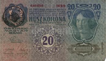 1912-1915. 10K (2x) + 20K (4x) + 50K (2x) + 100K (2x) két darab bankjegy kivételével mind román felü...