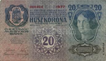 1912-1915. 10K (2x) + 20K (4x) + 50K (2x) + 100K (2x) két darab bankjegy kivételével mind román felü...