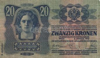 1912-1915. 10K (2x) + 20K (4x) + 50K (2x) + 100K (2x) két darab bankjegy kivételével mind román felü...