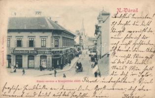 1899 Nagyvárad bazaar alley, the shops of Berta Ausländer, J. Lojanek and Imre Czillér