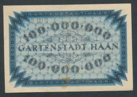 Német Birodalom/Weimari Köztársaság/Gartenstadt-Haan 1923.10.1. 100.000.000M T:II
Germany-Weimar Rep...