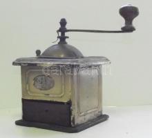 Régi fém kávédaráló kis hibával / Vintage metal coffee grinder with minor fault 19x13x13cm