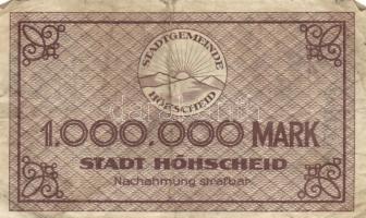 Német Birodalom/Weimari Köztársaság/Höhscheid 1923.8.7. 1.000.000M + 2.000.000M T:III
Germany-Weimar...
