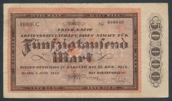 Német Birodalom/Weimari Köztársaság/Essen/Fried. Krupp Aktiengesellschaft 1923.6.1. 500.000M T:II-
G...