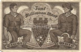 Német Birodalom/Weimari Köztársaság/Recklinghausen-Buer/Wald 1923.9.15. 50.000.000M + 1923.8.5. 5.00...