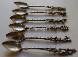 Alpakka mokkáskanál készlet egyedi motívumokkal díszítve, 6db /
Alpaca coffee spoon set with individ...