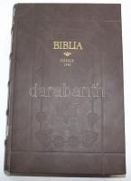 Vizsolyi Biblia I.-II. kötet. Facsimile kiadás. Bp. 1981. Magyar Helikon. Kiadói egészbőr kötésben, kísérő tanulmánnyal. Gerinc kissé kopott