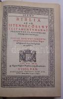 Vizsolyi Biblia I.-II. kötet. Facsimile kiadás. Bp. 1981. Magyar Helikon. Kiadói egészbőr kötésben, ...