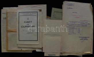 cca 1910-1940 kb 25 darabos vegyes okmány hagyaték tétel, emléklapokkal, okmánybélyeges iratokkal