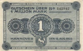 Német Birodalom/Weimari Köztársaság/Hannover/Vereinigung niedersächsischer Handelskammern 1923.8.15....