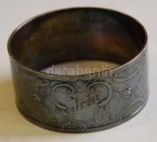 Jelzett berndorfi Krupp ezüstözött keresztelő pohár és egy díszes szalvétagyűrű mindkettő "Irén...