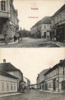 Fogaras Stertzing street with the bookshop of Thierfeld and pharmacy