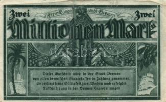 Német Birodalom/Weimari Köztársaság/Bréma 1923.8.4. 1.000.000M + 1923.8.17. 2.000.000M T:III,III-
Ge...