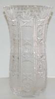 Nagyméretű kristályváza / Crystal vase 25,5cm d: 14cm