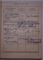 1940 Német munkakönyv / Germany worker-book