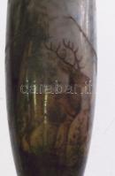 Kézzel festett, vadászjelenetet ábrázoló pipa (javított) /
Hand-painted pipe with hunting scenes, 13...