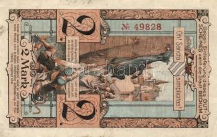 Német Birodalom/Weimari Köztársaság/Beckum/Hamburg 1918.11.1. 2M + 1923.10.12. 1.000.000.000M T:II,I...