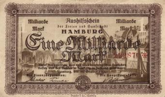 Német Birodalom/Weimari Köztársaság/Beckum/Hamburg 1918.11.1. 2M + 1923.10.12. 1.000.000.000M T:II,I...