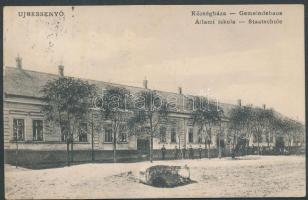 Újbesenyő town hall, school