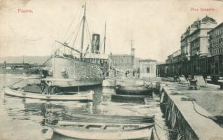 Fiume Szapáry quay, steamship