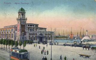 Trieste port, ships, tram