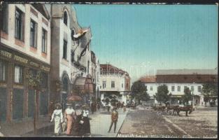 Nagybánya Rákóczi square, the shops of Ferenc Horváth and Weintraub