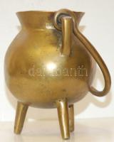 Háromlábú réz lábaska / Little brass cauldron 23cm, d: 10cm